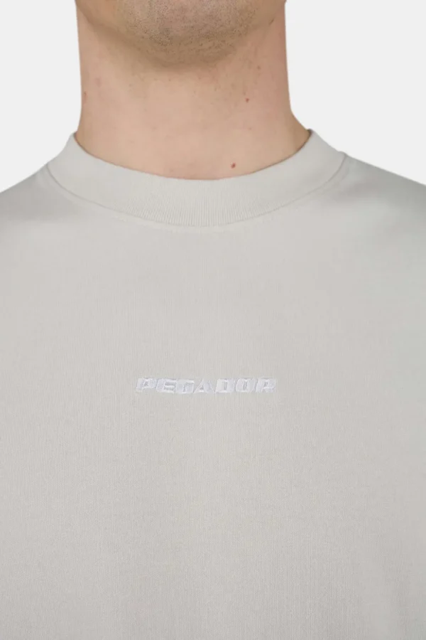 Logo Boxy Tee Washed Pure Grey White-2