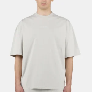Logo Boxy Tee Washed Pure Grey White