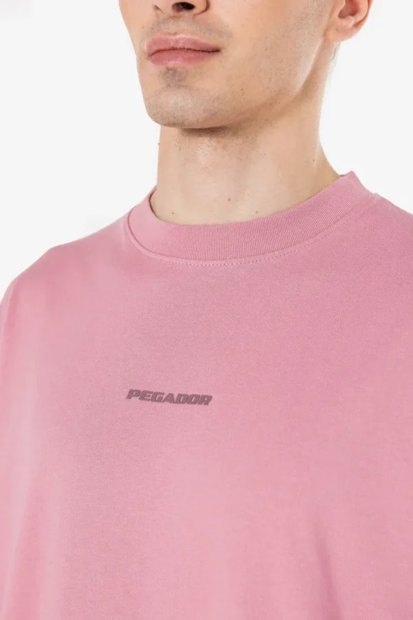 Logo Boxy Tee Washed Rust Pink Gum-2