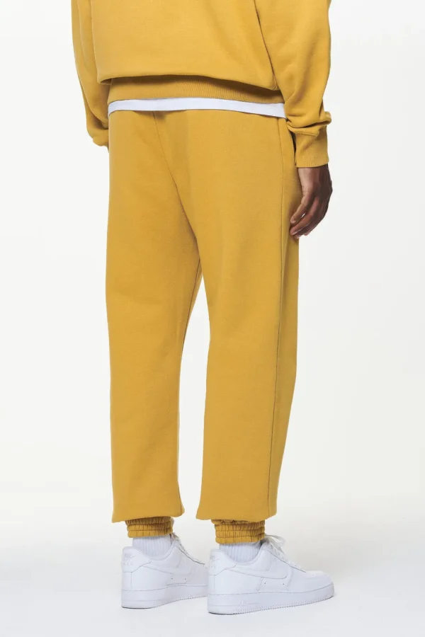 Logo Heavy Sweat Jogger Vintage Washed Mustard-1