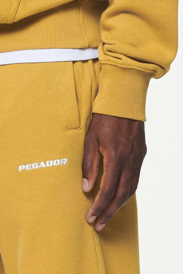 Logo Heavy Sweat Jogger Vintage Washed Mustard-2