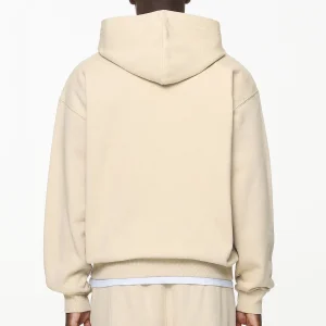 Logo Oversized Hoodie Vintage Washed Kingdom Beige-1