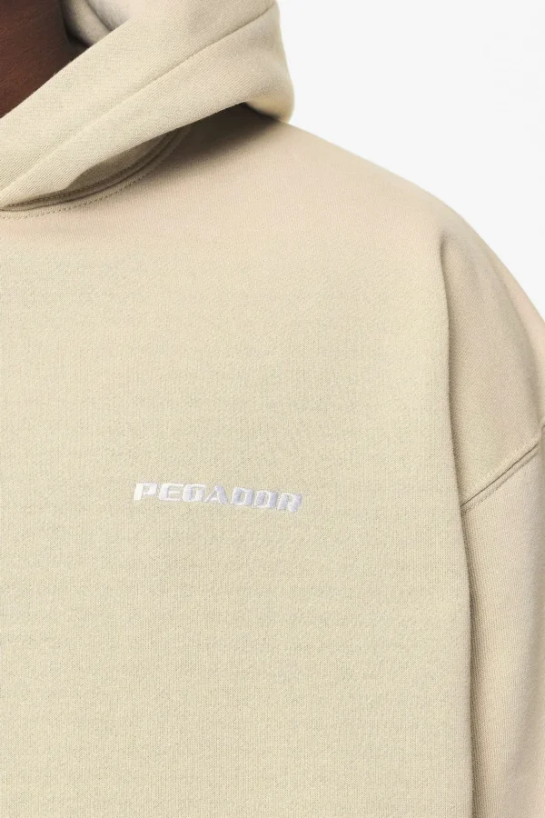 Logo Oversized Hoodie Vintage Washed Kingdom Beige-2