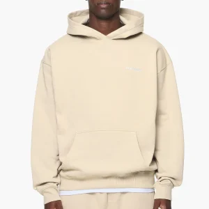 Logo Oversized Hoodie Vintage Washed Kingdom Beige