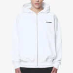 Logo Oversized Sweat Jacket White