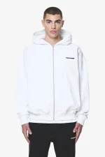 Logo Oversized Sweat Jacket White