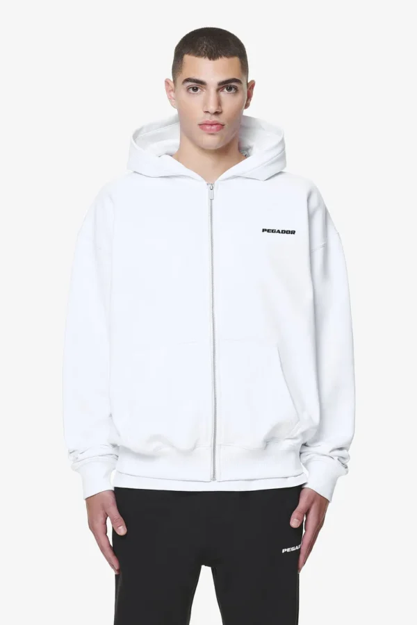 Logo Oversized Sweat Jacket White