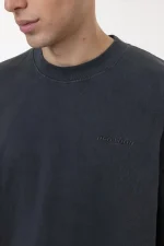 Logo Oversized Tee Vintage Black Black-2