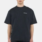 Logo Oversized Tee Vintage Black White