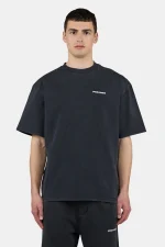 Logo Oversized Tee Vintage Black White