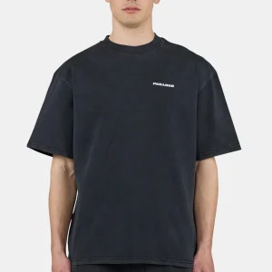 Logo Oversized Tee Vintage Black White