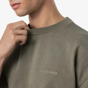 Logo Oversized Tee Vintage Faded Olive-2