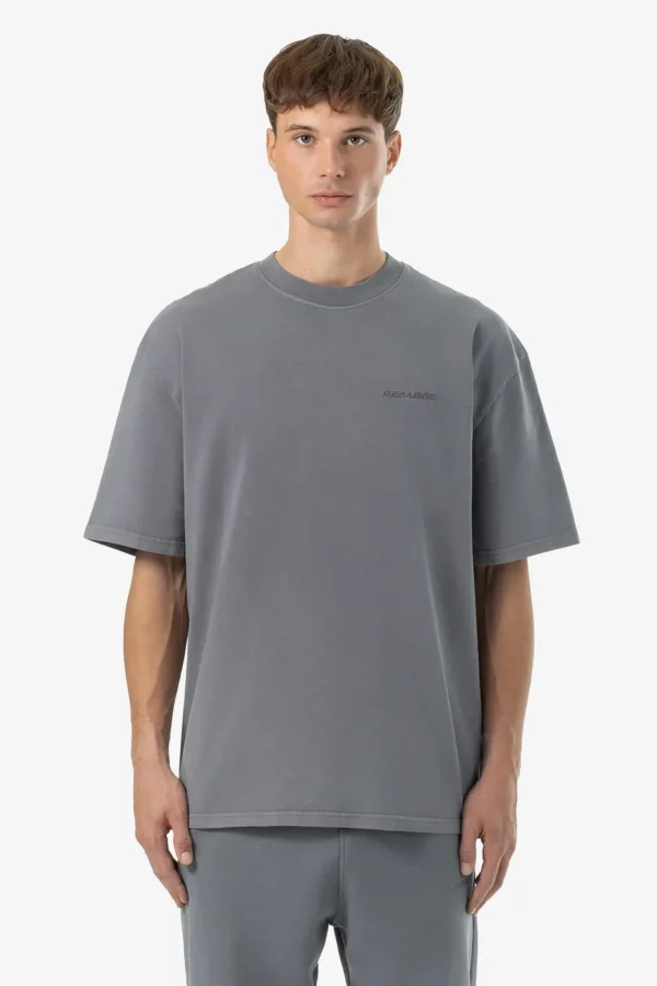 Logo Oversized Tee Vintage Grey Grey
