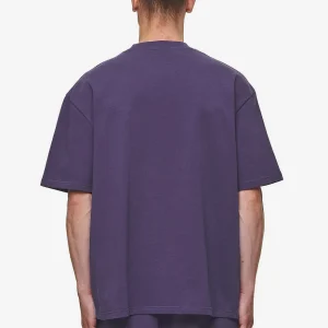Logo Oversized Tee Washed Deep Purple-1