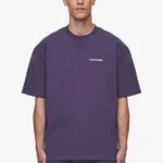 Logo Oversized Tee Washed Deep Purple