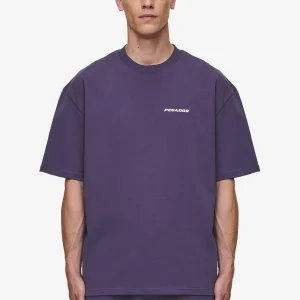 Logo Oversized Tee Washed Deep Purple