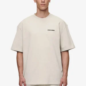 Logo Oversized Tee Washed Light Beige