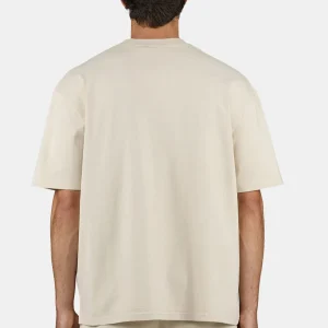 Logo Oversized Tee Washed Light Beige White-1