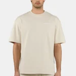 Logo Oversized Tee Washed Light Beige White