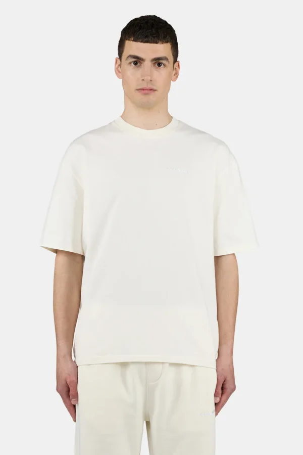 Logo Oversized Tee Washed Unbleached White