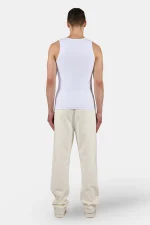 Logo Rib Undershirt White-1