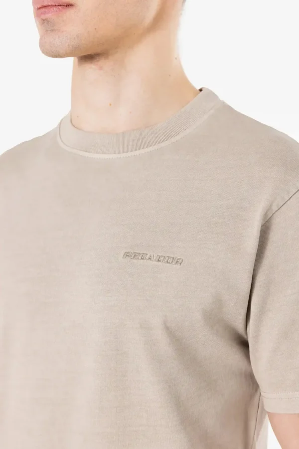 Logo Slim Tee Vintage Dark Stone-2