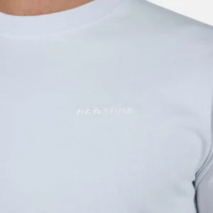 Logo Slim Tee Washed Dream Blue White-2