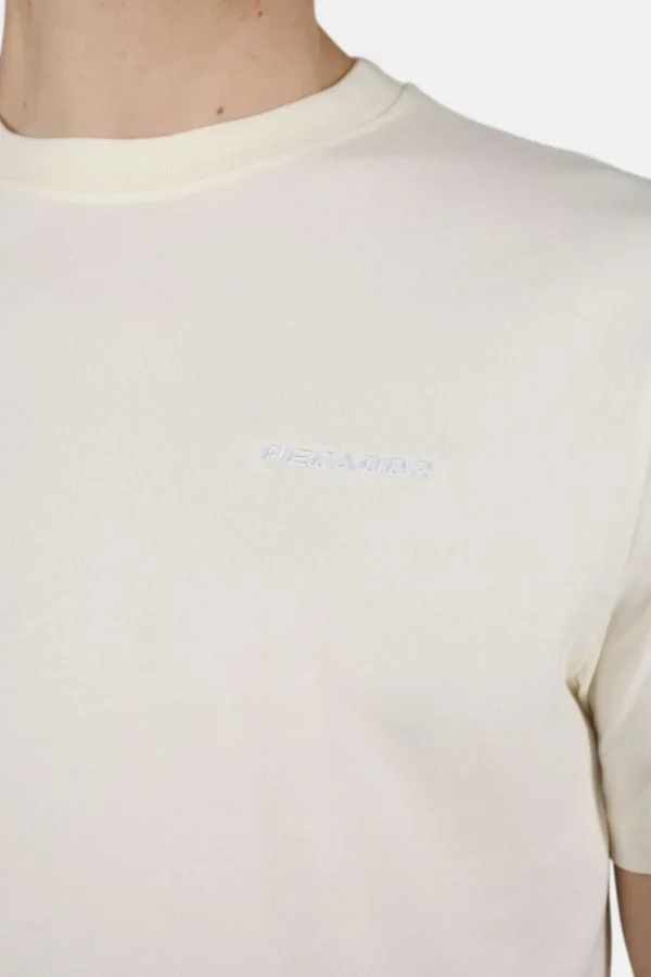 Logo Slim Tee Washed Unbleached White-2