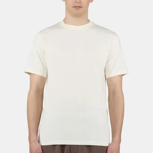 Logo Slim Tee Washed Unbleached White