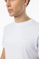 Logo Slim Tee White Light Grey Gum-2