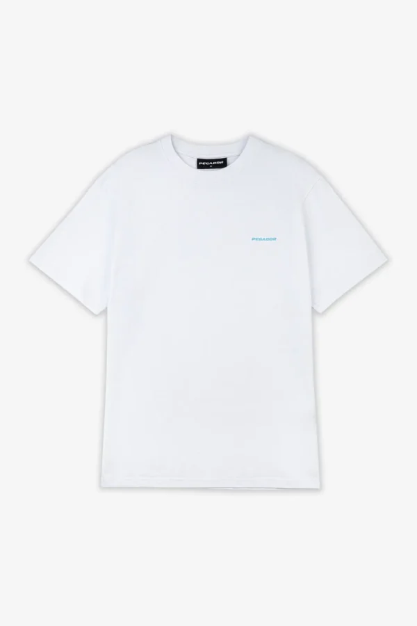 Logo Slim Tee White Sky Blue-2