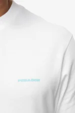 Logo Slim Tee White Sky Blue-3