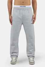 Logo Wide Sweat Pants Heather Grey Black