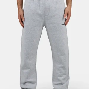 Logo Wide Sweat Pants Heather Grey Black