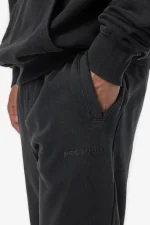 Logo Wide Sweat Pants Vintage Black Black-3
