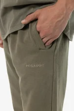 Logo Wide Sweat Pants Vintage Faded Olive-2