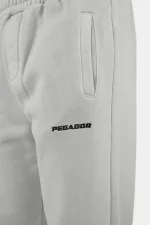 Logo Wide Sweat Pants Vintage Light Grey Black-2