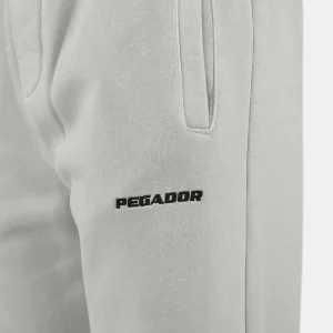 Logo Wide Sweat Pants Vintage Light Grey Black-2