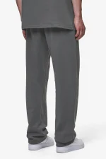 Logo Wide Sweat Pants Washed Anthracite-1
