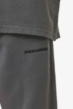 Logo Wide Sweat Pants Washed Anthracite-2