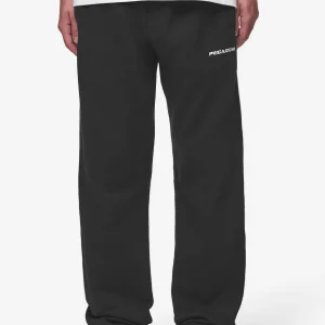 Logo Wide Sweat Pants Washed Black-1