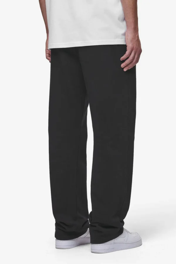 Logo Wide Sweat Pants Washed Black-2