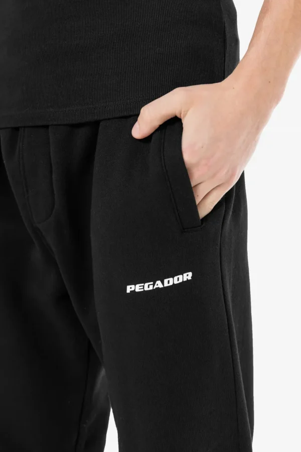 Logo Wide Sweat Pants Washed Black White Gum-2