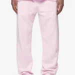 Logo Wide Sweat Pants Washed Bubblegum White Gum