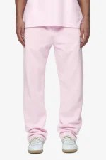 Logo Wide Sweat Pants Washed Bubblegum White Gum