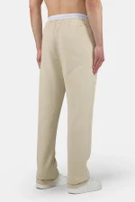 Logo Wide Sweat Pants Washed Light Beige White-1