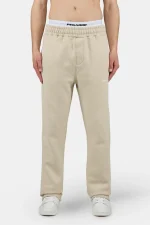 Logo Wide Sweat Pants Washed Light Beige White