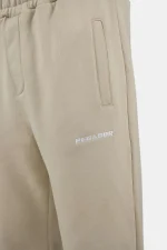 Logo Wide Sweat Pants Washed Light Beige White-2