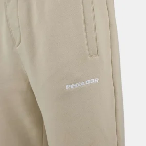 Logo Wide Sweat Pants Washed Light Beige White-2