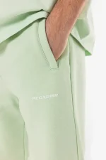 Logo Wide Sweat Pants Washed Matcha Green Gum-2